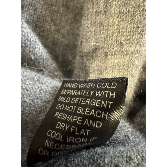 Lusso Knit Sweater Midi Dress M Medium Black Gray Cashmere Short Sleeve Washable - Picture 11 of 11